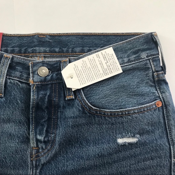 Anthropologie Levi’s 501 Distressed Jeans Floral - Picture 4 of 8